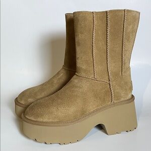 UGG Tan Suede Platform Boots, size 6